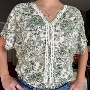 Green paisley shirt